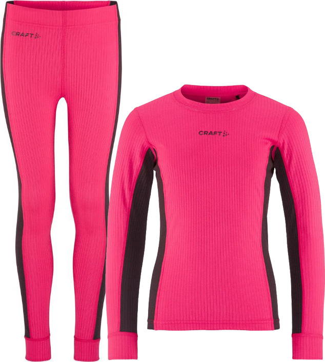 Dětský set termoprádla CRAFT CORE Dry Baselayer - růžová Velikost: 134