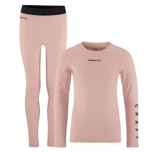 Dětský funkční set CRAFT CORE Warm Baselayer  - růžová Velikost: 134