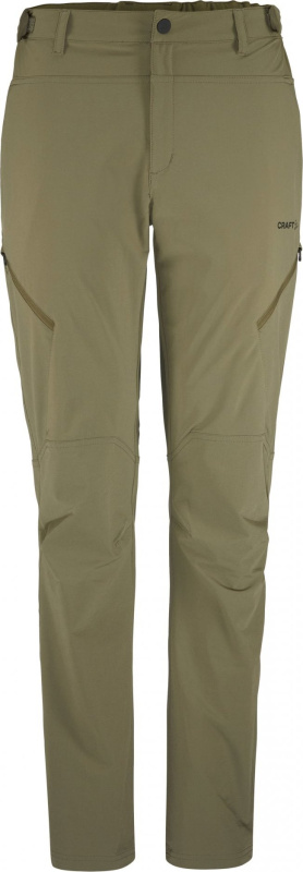 Pánské softshellové kalhoty CRAFT ADV Explore Tech - zelená Velikost: M