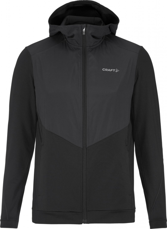 Pánská sportovní bunda CRAFT ADV Essence Jersey Hood 2 - černá Velikost: M