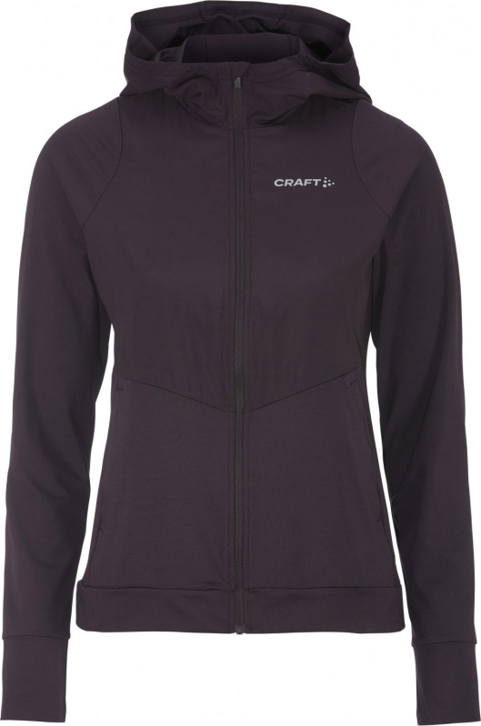 Dámská sportovní bunda CRAFT ADV Essence Jersey Hood 2 - fialová Velikost: XL