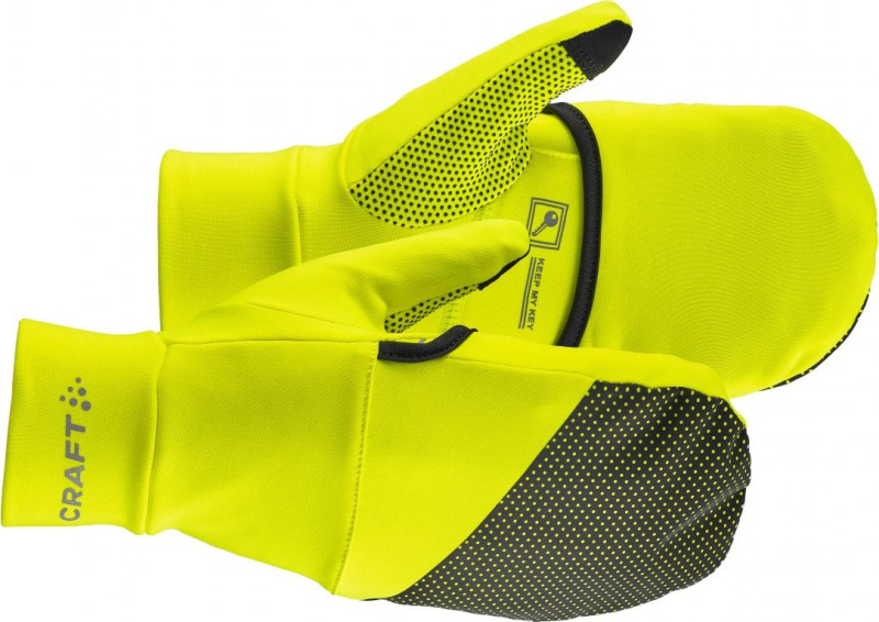 Běžecké rukavice CRAFT ADV Lumen Hybrid - žlutá Velikost: S