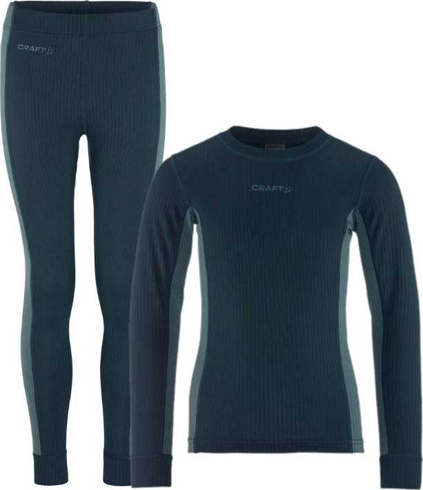 Dětský set termoprádla CRAFT CORE Dry Baselayer - modrá Velikost: 146