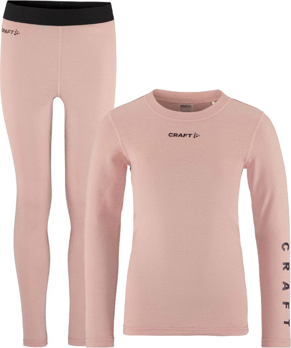 Dětský funkční set CRAFT CORE Warm Baselayer  - růžová Velikost: 110
