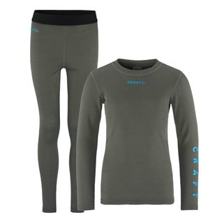 Dětský funkční set termoprádla CRAFT CORE Warm Baselayer - šedá Velikost: 146
