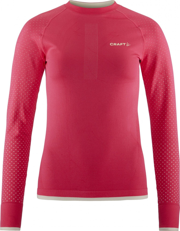 Dámské funkční triko CRAFT ADV Warm Intensity LS - červená Velikost: L