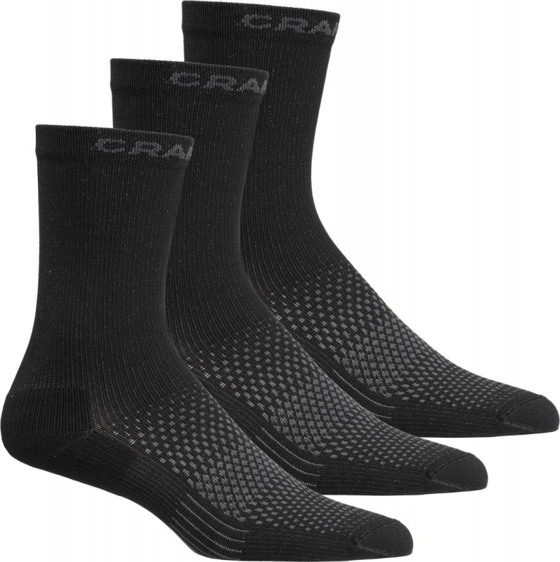 Funkční ponožky CRAFT CORE Dry High 3-pack - černá Velikost: 46-48