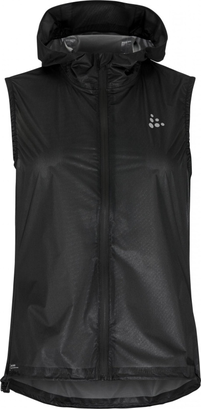 Dámská běžecká vesta CRAFT PRO Hydro Lightweight - černá Velikost: XXL