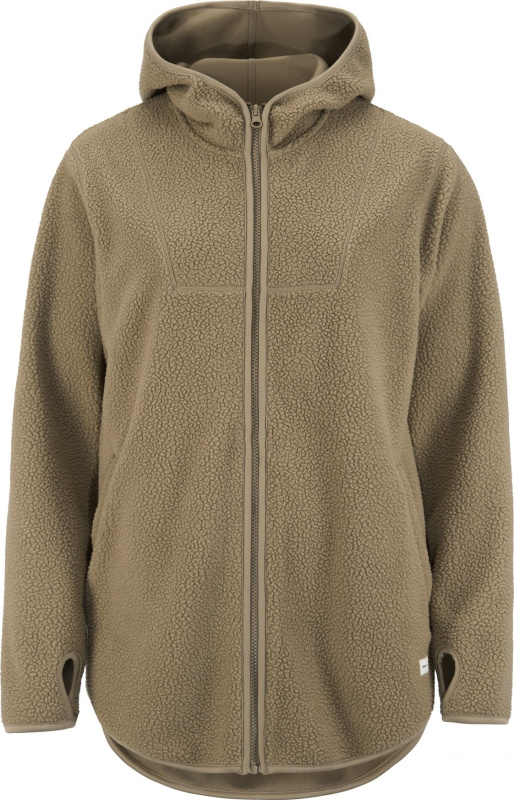 Dámská fleecová mikina CRAFT Join Pile Fleece FZ Hood - béžová Velikost: M