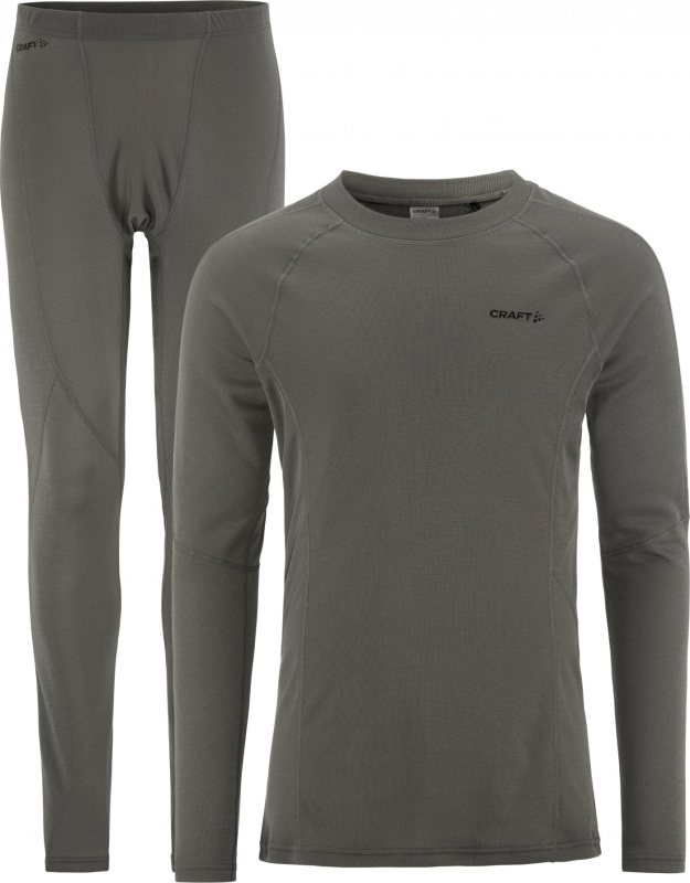 Pánský termo set CRAFT CORE Warm Baselayer - šedá Velikost: M
