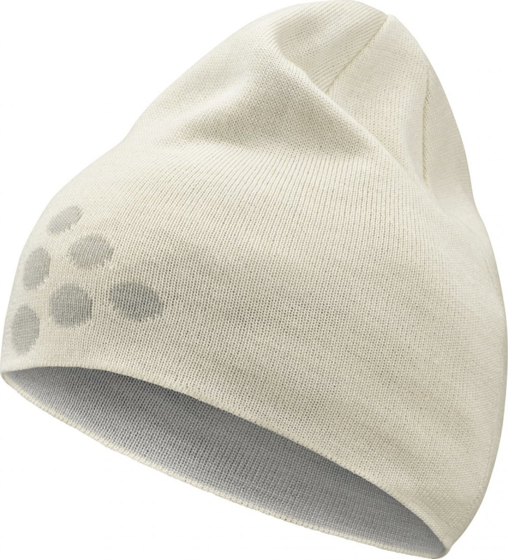 Pletená merino čepice CRAFT ADV Nordic Training Merino Logo - bílá Velikost: S-M