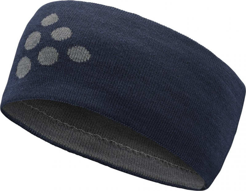 Sportovní čelenka CRAFT ADV Nordic Training Merino - modrá Velikost: L-XL