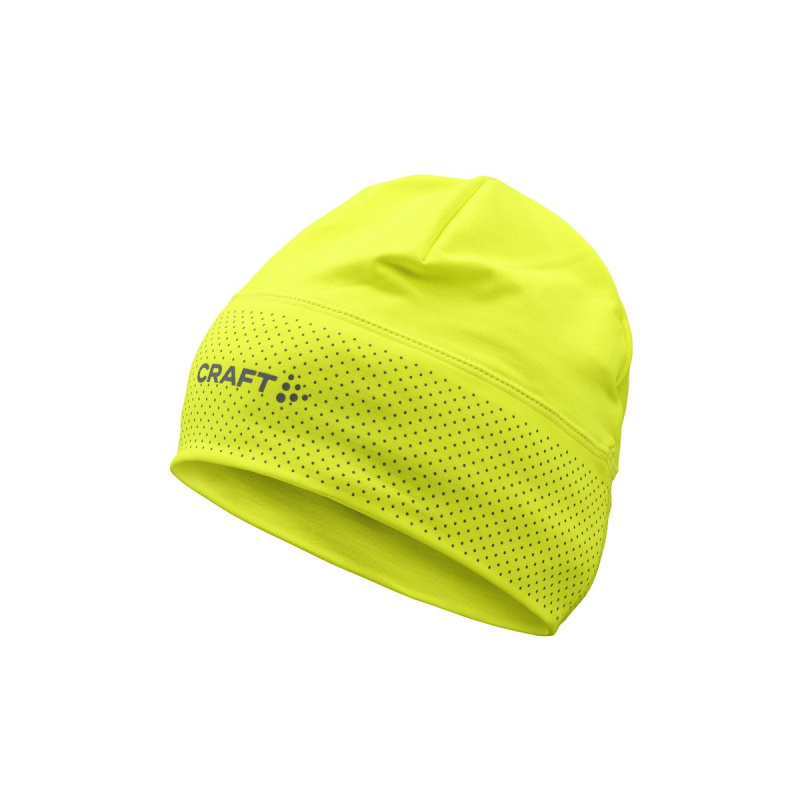 Funkční čepice CRAFT Lumen Fleece 2 - žlutá Velikost: S-M