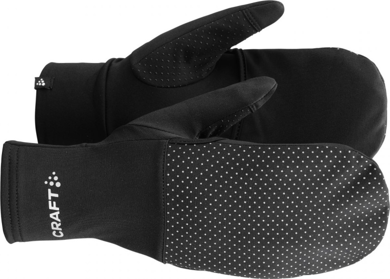 Běžecké rukavice CRAFT Lumen Fleece Hybrid 2 - černá Velikost: XL