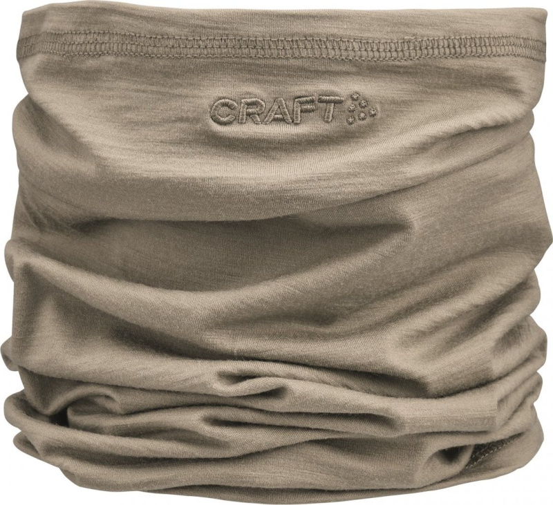 Funkční merino nákrčník CRAFT Essence Wool - béžová Velikost: UNI