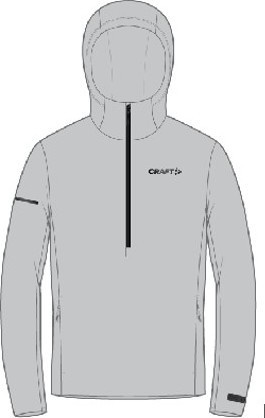 Pánská sportovní bunda CRAFT SubZ Light Hood - šedá Velikost: M