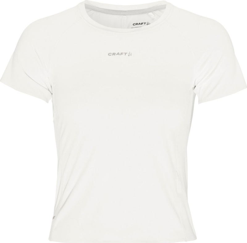 Dámské běžecké triko CRAFT Hypervent Cropped - bílá Velikost: L