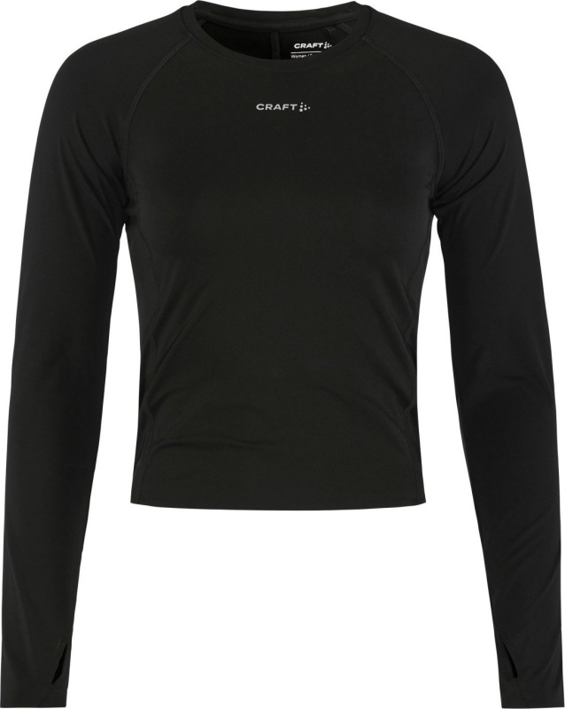 Dámské běžecké triko CRAFT Hypervent Tight Longsleeve - černá Velikost: XL