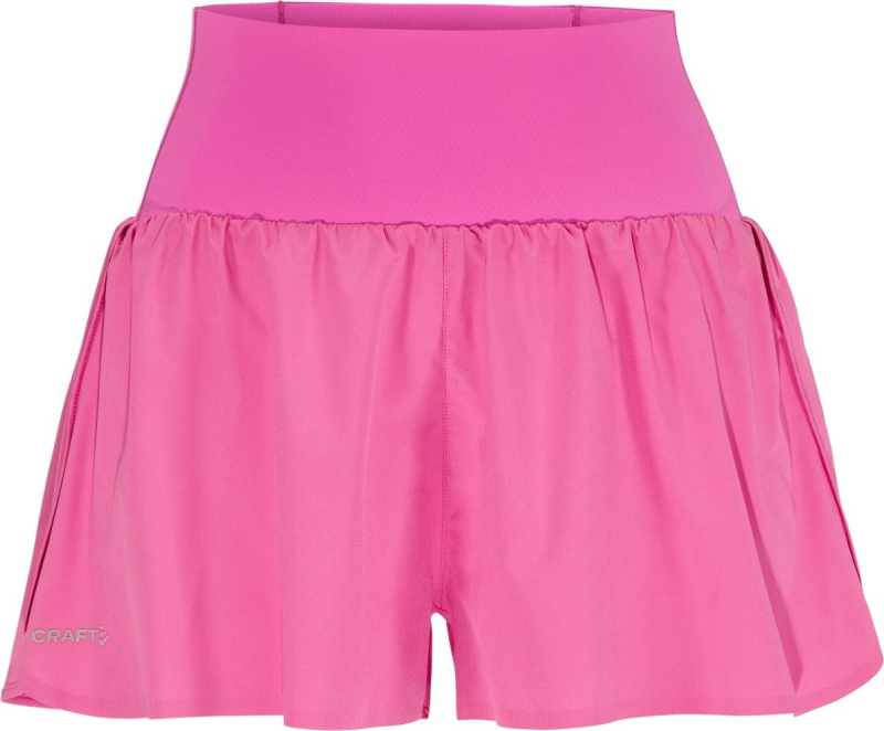 Dámské běžecké šortky CRAFT Hypervent Wide - růžová Velikost: XS