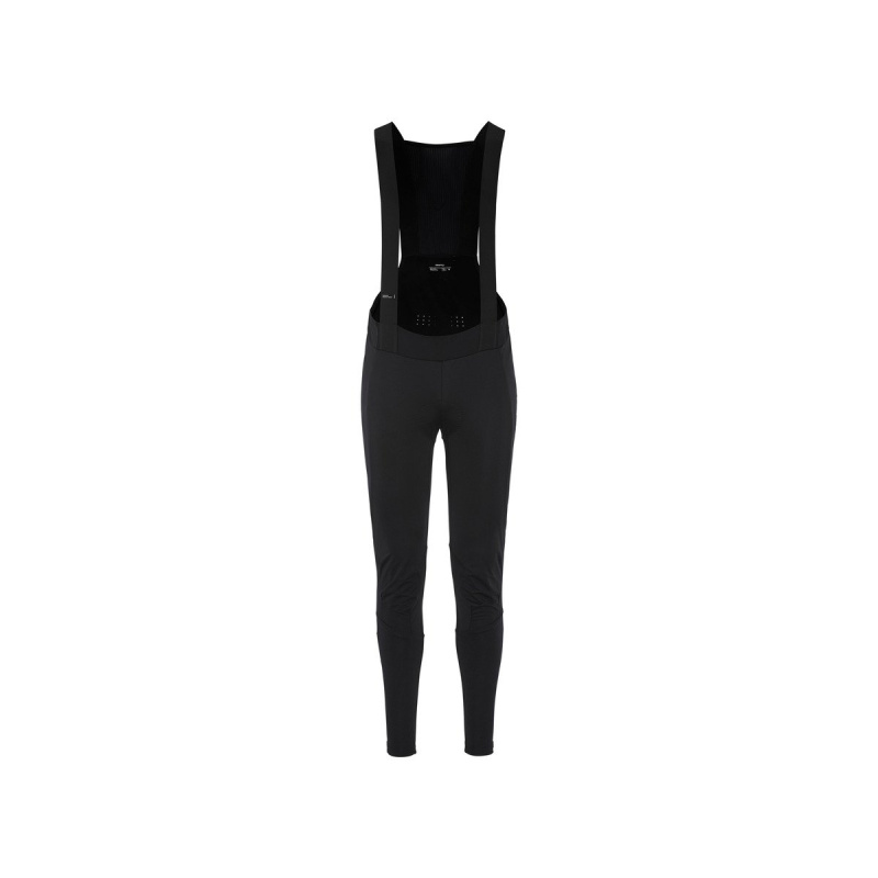 Pánské zateplené kalhoty CRAFT Bike SubZ Wind Bib Tights C3 - černá Velikost: M