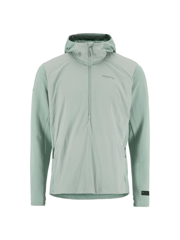 Pánská bunda CRAFT SubZ Light Hood Sweater - zelená Velikost: L