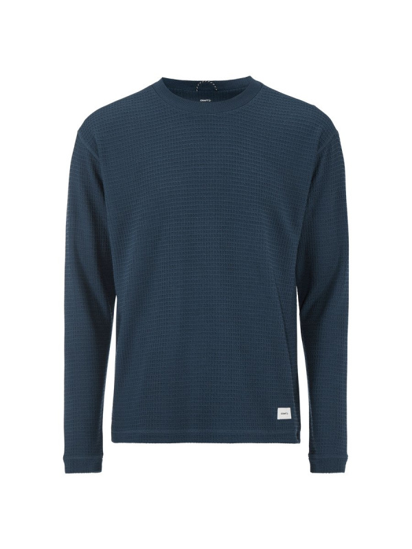 Pánské funkční triko CRAFT Wool Waffle RN - modrá Velikost: XL