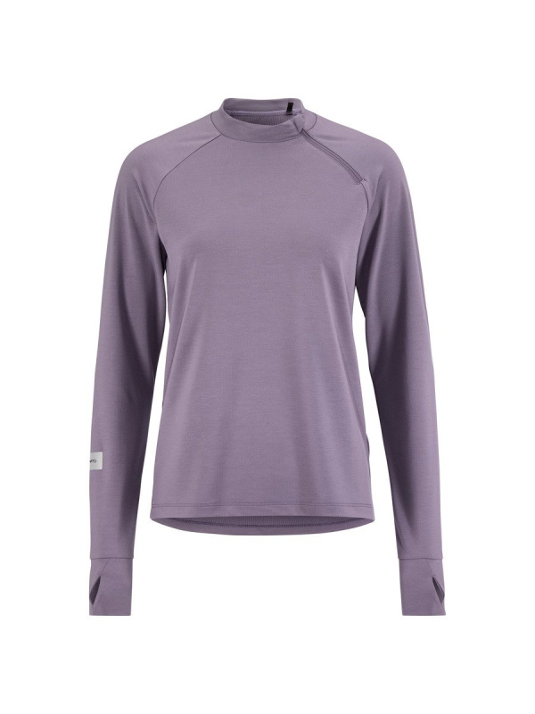 Dámské běžecké triko CRAFT SubZ Zip Jersey - fialová Velikost: XL