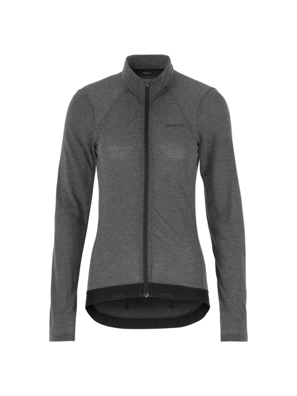 Dámský merino cyklodres CRAFT Bike SubZ Wool LS - černá Velikost: S