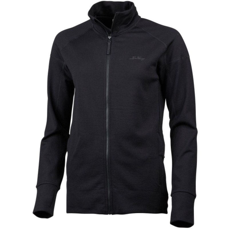 Lundhags Ullto Merino Ws Full Zip, střední vrstva, dámské, černá