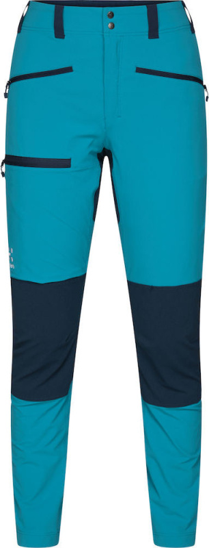 Dámské softshellové kalhoty Haglöfs Mid Slim - sv.modrá/tm.modrá Velikost: 38