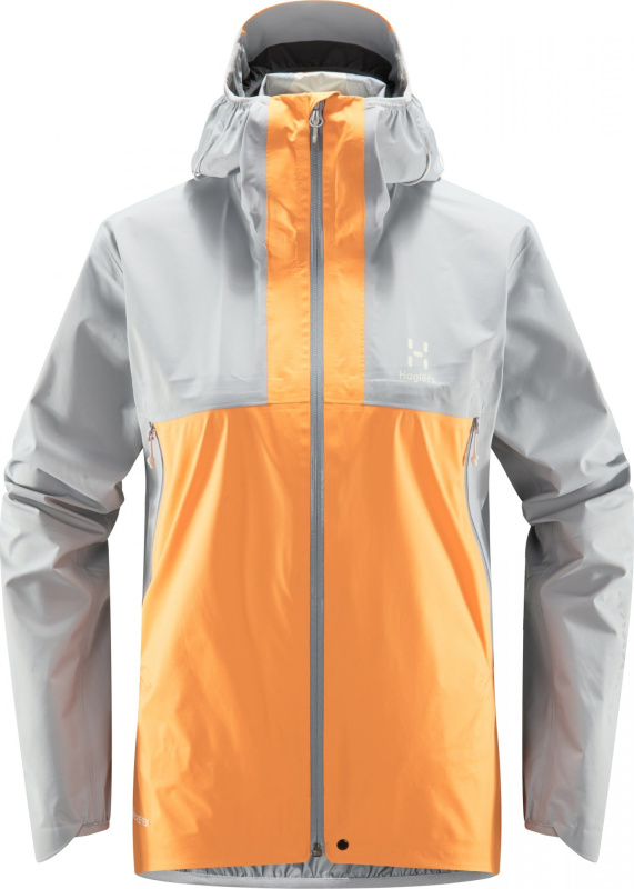 Dámská ultralehká bunda Haglöfs L.I.M GTX Active - šedá/oranžová Velikost: S