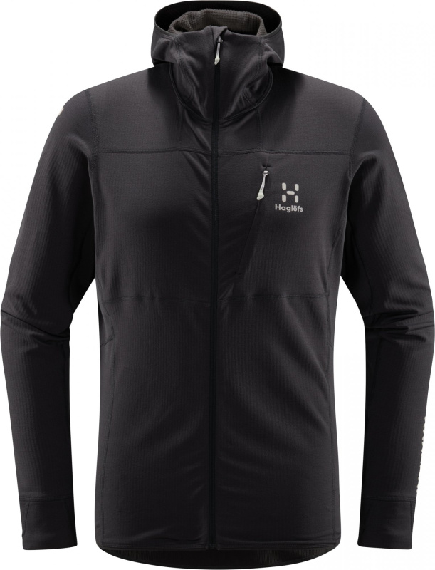 Pánská technická mikina Haglöfs L.I.M Mid Comp Hood - tmavě šedá Velikost: S