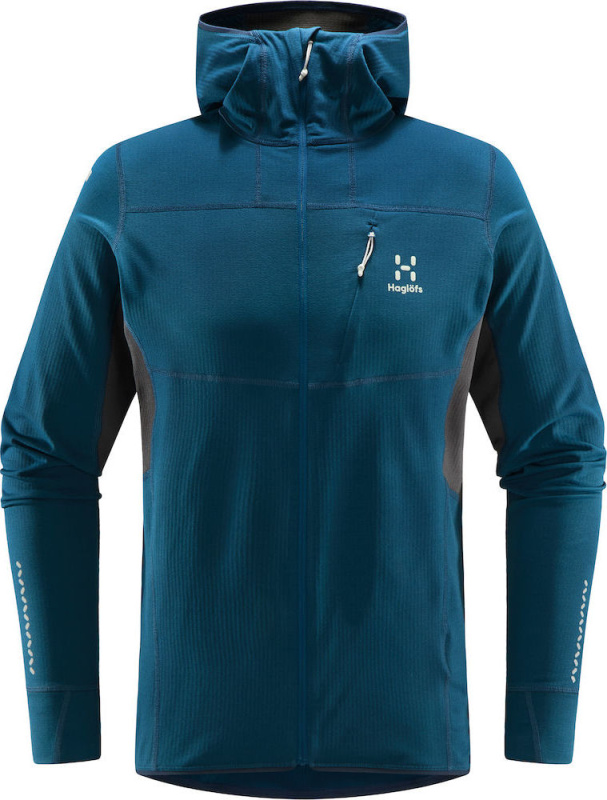 Pánská technická mikina Haglöfs L.I.M Mid Comp Hood - modrá Velikost: S