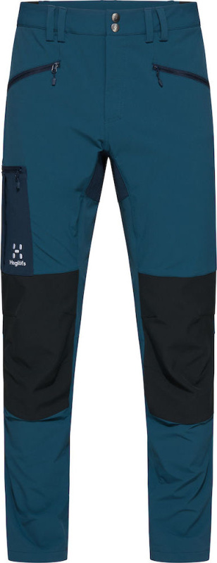 Pánské softshellové kalhoty Haglöfs Rugged Slim - modrá/černá Velikost: 58