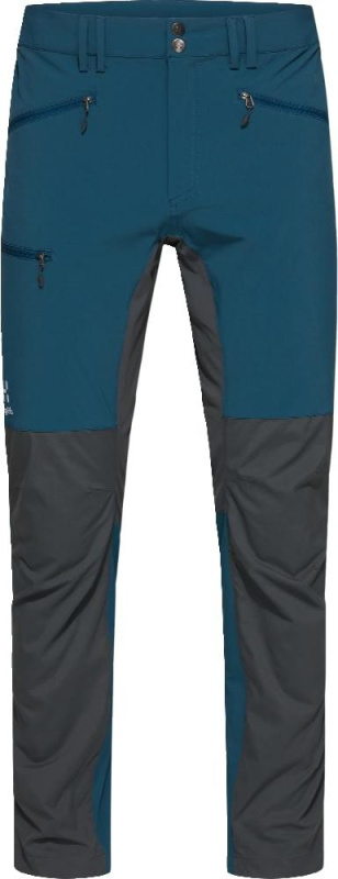 Pánské softshellové kalhoty Haglöfs Lite Slim - modrá/tm.šedá Velikost: 46