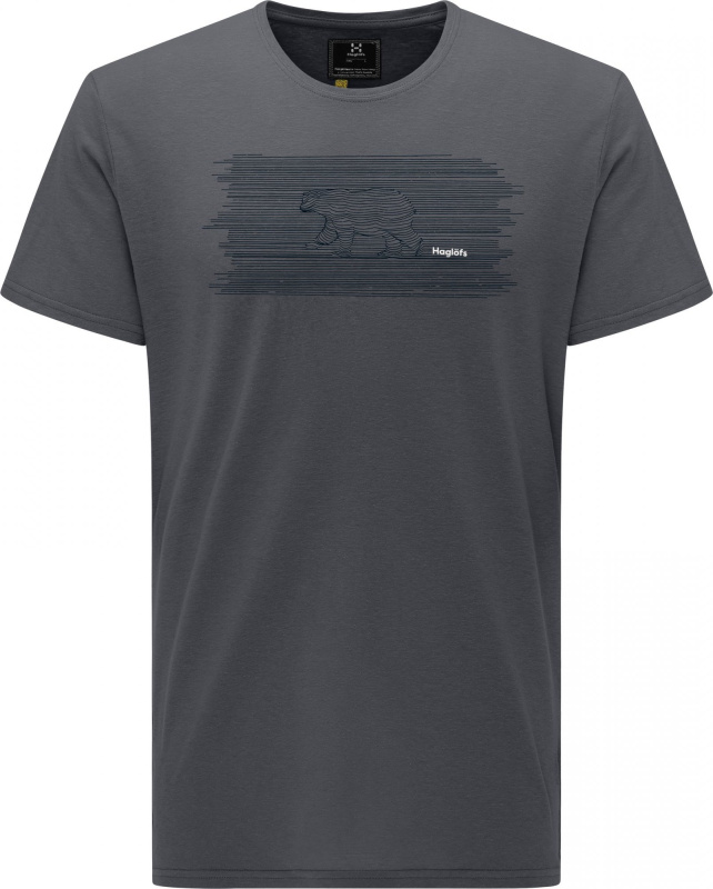 Pánské triko Haglöfs Trad Print - šedá Velikost: S