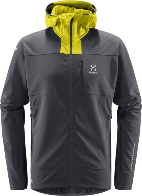 Pánská softshellová bunda Haglöfs L.I.M Hybrid Softshell - tmavě šedá-zelená Velikost: S