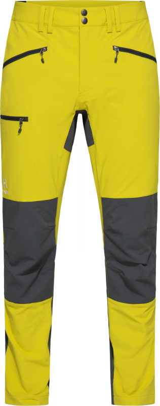 Pánské softshellové kalhoty Haglöfs Mid Slim - zelená/tm.šedá Velikost: 56