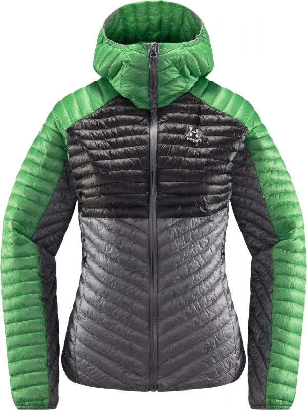 Dámská ultralehká bunda Haglöfs L.I.M Mimic hood dámská - šedo/zelená Velikost: XS