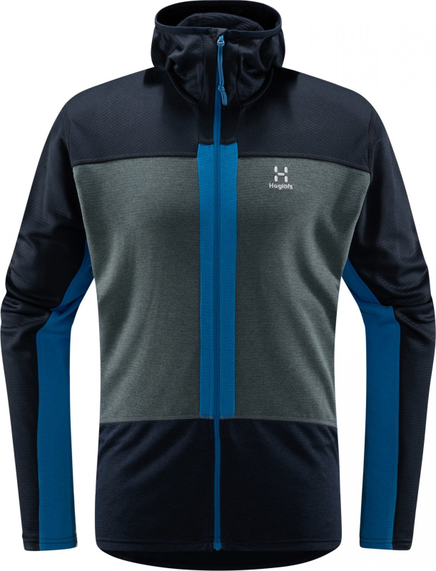Pánská technická mikina Haglöfs ROC Flash Mid Hood - modrá Velikost: L