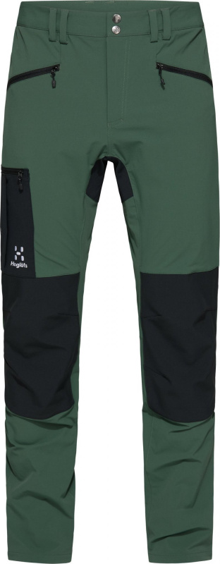 Pánské softshellové kalhoty Haglöfs Rugged Slim - zelená/černá Velikost: 48