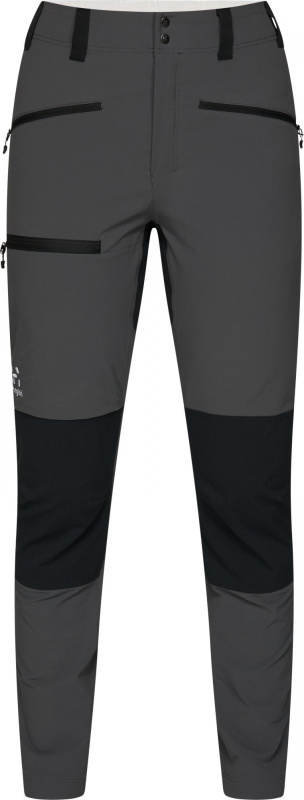 Dámské softshellové kalhoty Haglöfs Mid Slim - šedá/černá Velikost: 38