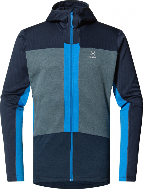 Pánská technická mikina Haglöfs ROC Flash Mid Hood - modrá Velikost: XXL