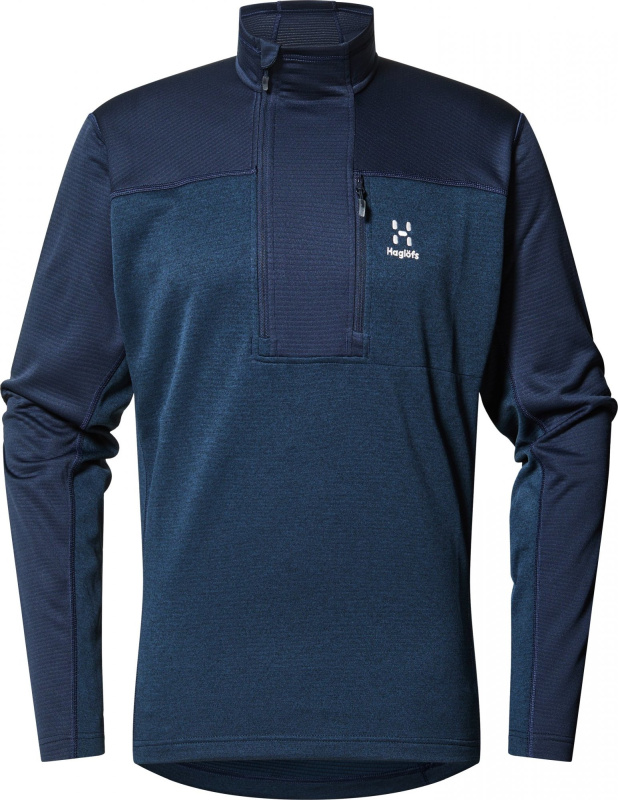 Pánská technická mikina Haglöfs ROC Flash Mid Halfzip - tmavě modrá Velikost: S
