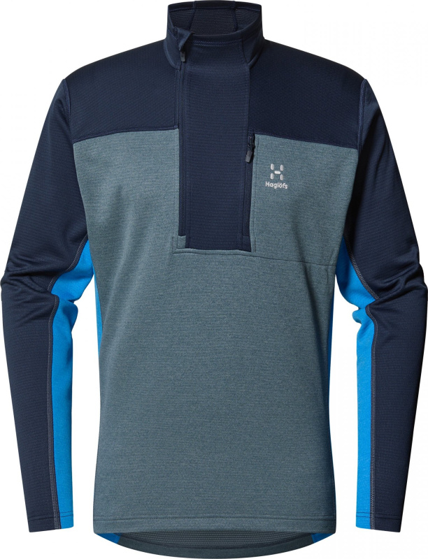 Pánská technická mikina Haglöfs ROC Flash Mid Halfzip - modrá Velikost: S