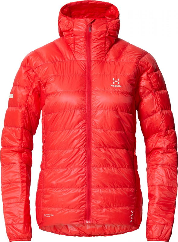Dámská péřová bunda Haglöfs L.I.M Down Hood - červená Velikost: XL