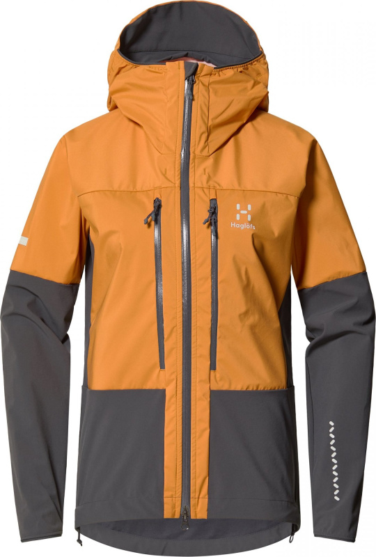 Dámská softshellová bunda Haglöfs L.I.M Hybrid Touring Hood - žlutá Velikost: M