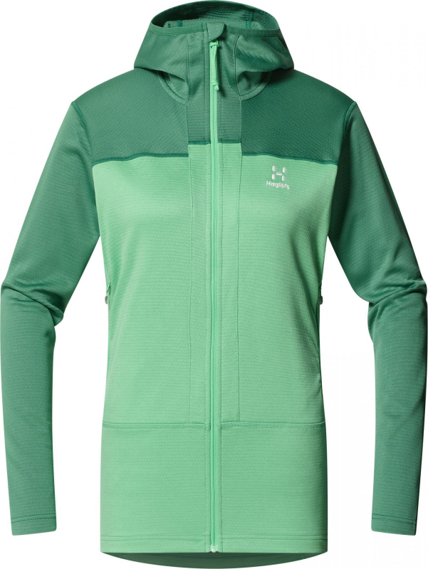 Dámská technická mikina Haglöfs ROC Flash Mid Hood - zelená Velikost: L