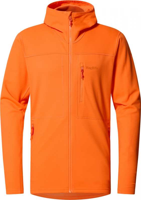 Pánská fleecová mikina Haglöfs Rosson Mid hood - oranžová Velikost: M