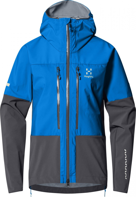 Dámská softshellová bunda Haglöfs L.I.M Hybrid Touring Hood - modrá Velikost: S